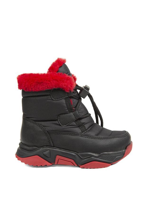 Benetton® | BN-70006 - 3256 Siyah Kırmızı - Çocuk Bot - Image 1
