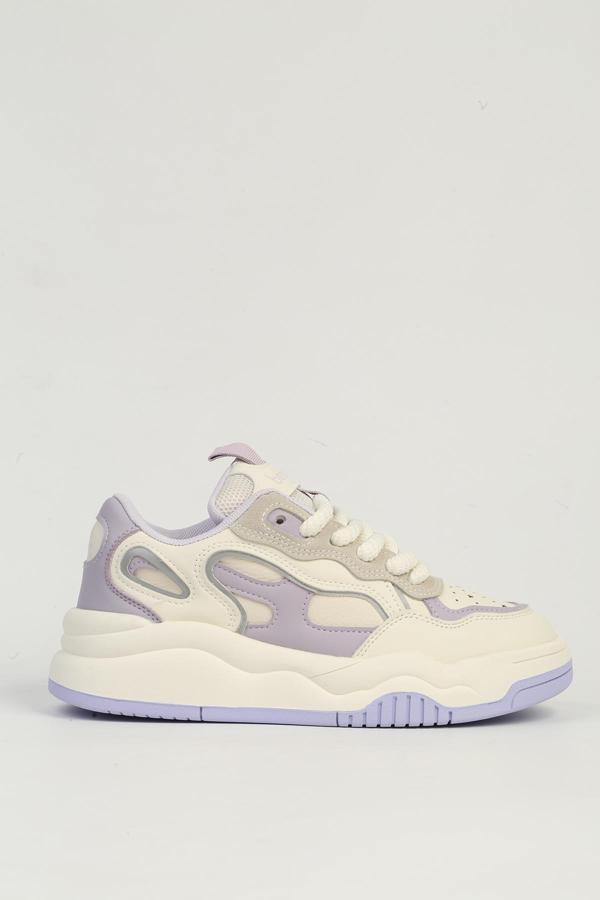 Benetton Beyaz Lila Kadın Spor Ayakkabı İTHAL BNI-11571 - Image 1