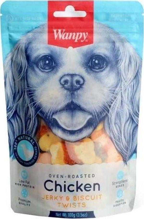 Wanpy Bisküvi Üzeri Tavuk Sargılı Köpek Ödül Maması 100 Gr - Image 1