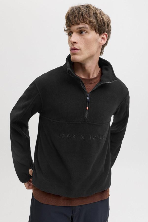 Jack & Jones JJALPES Half Zip Fleece Jacket – Erkek Polar Mont  - Image 1