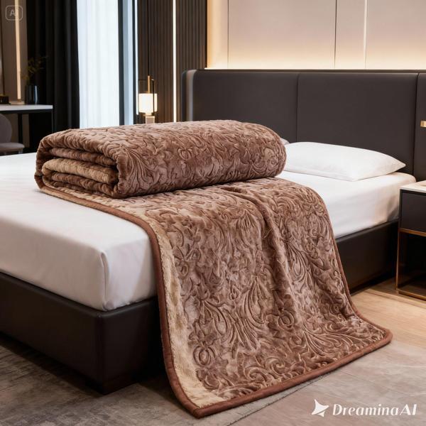 APRİCİTAS BATTANİYE ÇİFT KİŞİLİK EMBOSS TARÇIN - Image 1