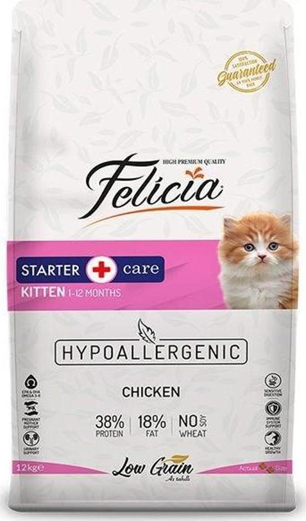 Felicia Düşük Tahıllı Hipoalerjenik Tavuklu Anne ve Yavru Kedi Maması 12 Kg - Farmapets - Image 1