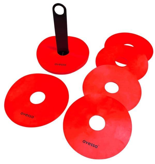 Avessa Cnk-86 Kauçuk Çanak Seti 10lu Kırmızı  - Image 1