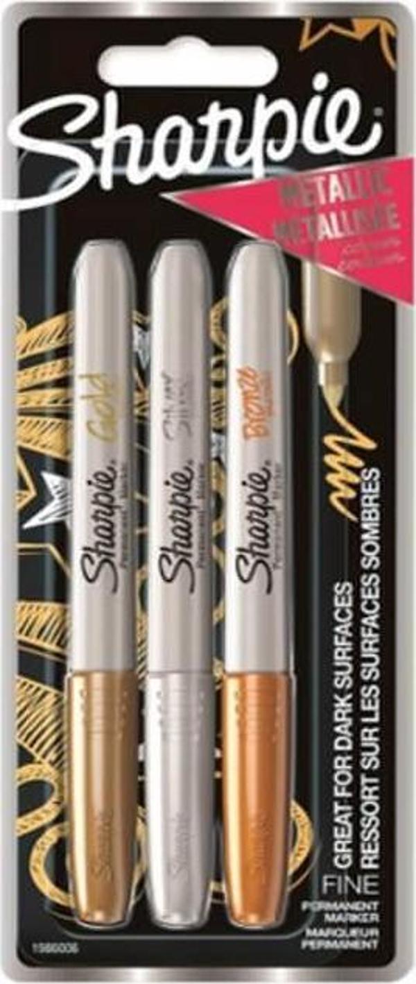 Sharpie 3’lü Metalik Permanent Marker Seti 6006 - Image 1