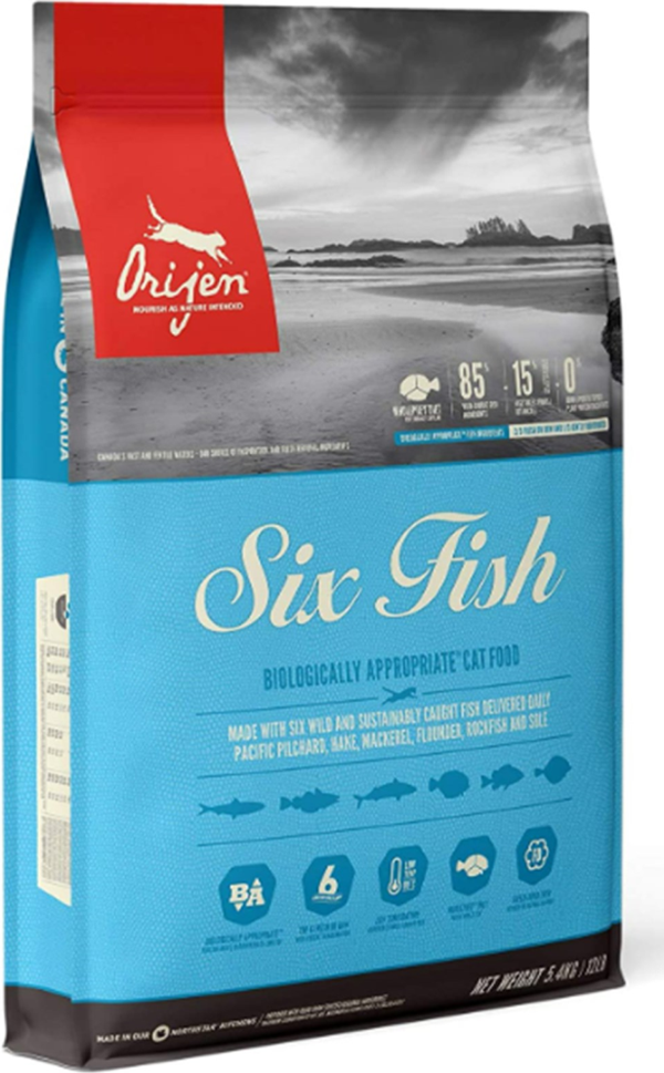 Orijen Six Fish Cat Balıklı Tahılsız Yetişkin Kedi Maması 5,4 Kg - KONG - Image 1