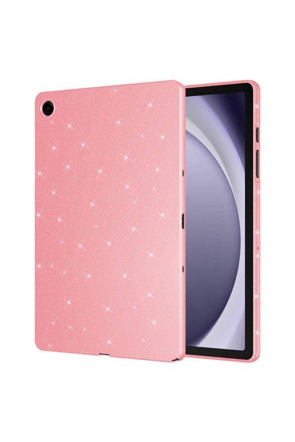 Zore Galaxy Tab S9 Fe Simli Parlak Görünümlü Tablet Koton Kılıf-Pembe - Image 1