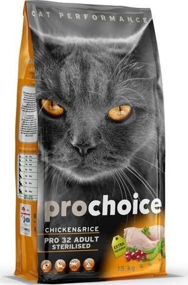 Pro Choice Pro 32 Sterilised Tavuklu Kısırlaştırılmış Kedi Maması 15 Kg - Image 1