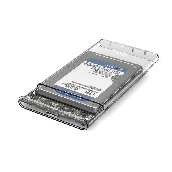 Netac 2.5" Şeffaf Disk Kutusu Sata to USB 3.0 HDD - NT07WH11-30B0 - Image 1
