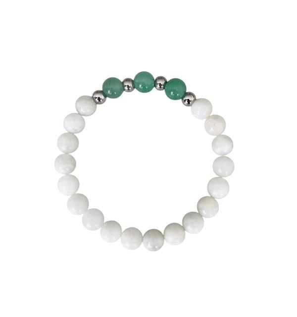 MK TASARIM GERÇEK AYTAŞI AVENTURİN TAŞI BİLEKLİK MKT46002 - Image 1