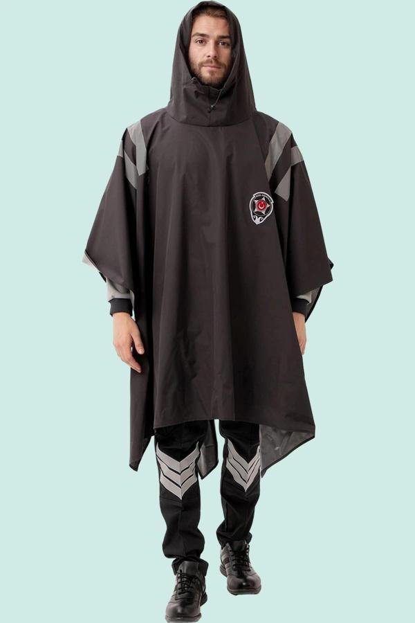 Yağmurluk Panço İş Güvenliği Kıyafeti Geçirmez Reflektörlü Kapüşonlu Korumalı Model - Image 1