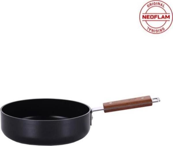 0128 D-NEOBN120W BIEN ALUMINYUM DOKUM WOK TAVA SIYAH 20CM - Image 1