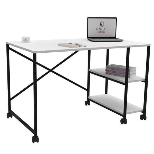 Kenzlife ofis masası miyako 075*150*60 byzsyh tekerlekli bilgisayar çalışma büro - Image 1