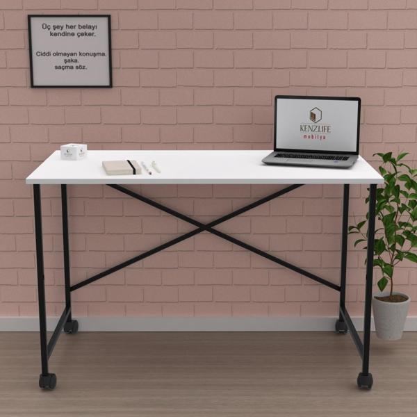 Kenzlife ofis masası momoko 075*070*60 byzsyh tekerlekli bilgisayar çalışma büro - Image 1