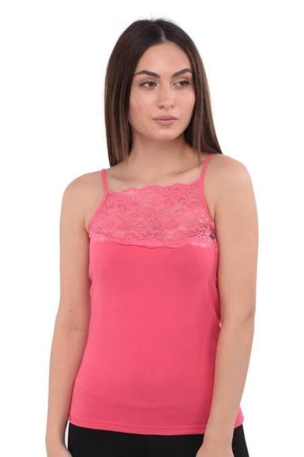 Çetinkaya Geniş Dantelli Ip Askılı Atlet - Image 1