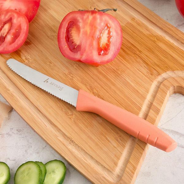 Aryıldız Primo Domates Bıçağı Somon 10 cm - Image 1