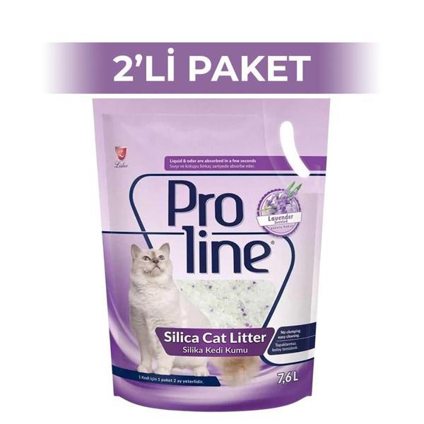 Proline Lavanta Kokulu Kristal Kedi Kumu 7,6 lt 2 Adet - Image 1