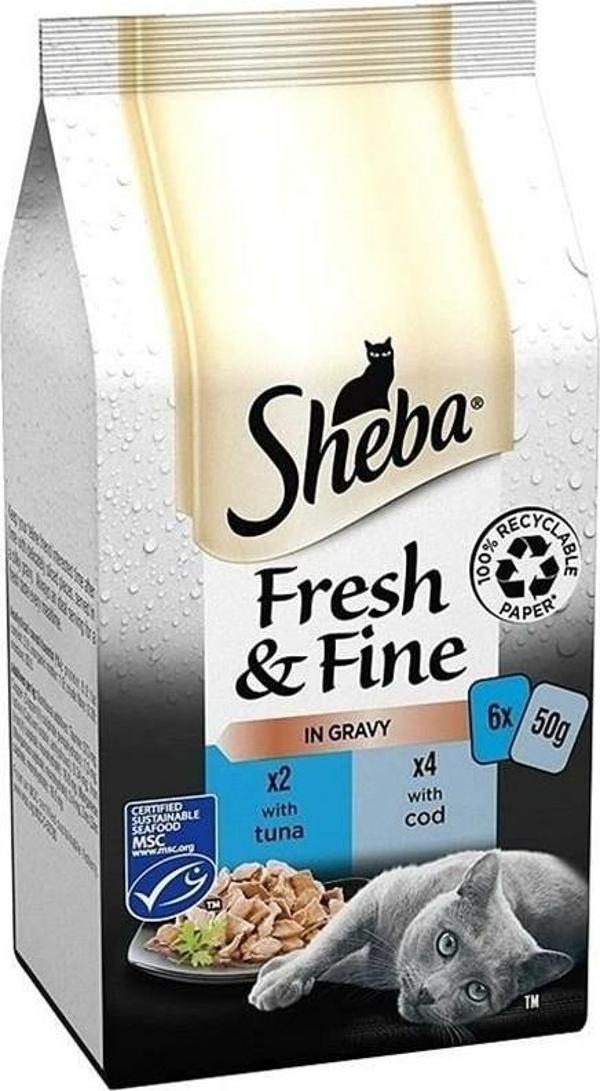 Sheba Balıklı Seçenekler Kedi Konservesi 6x50 gr - Image 1