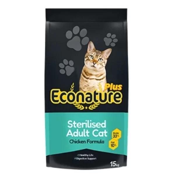 Econature Plus Tavuklu Kısırlaştırılmış Yetişkin Kedi Maması 15 Kg - Image 1