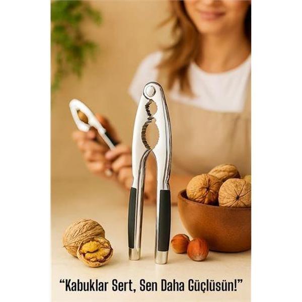 HSNET Metal Ceviz Kıracağı – Kauçuk Tutma Yerli | Fındık Ceviz Badem İçin Ergonomik Kırıcı - Image 1