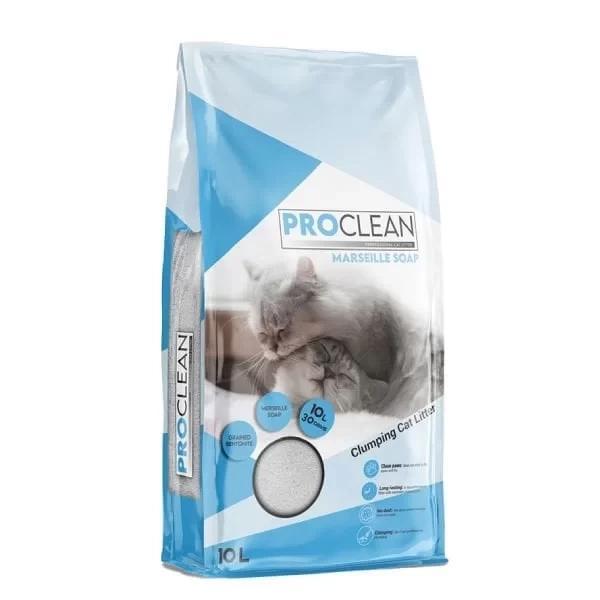 ProClean Marsilya Sabun Kokulu Topaklanan Kedi Kumu Kalın Taneli 10 Lt - Image 1