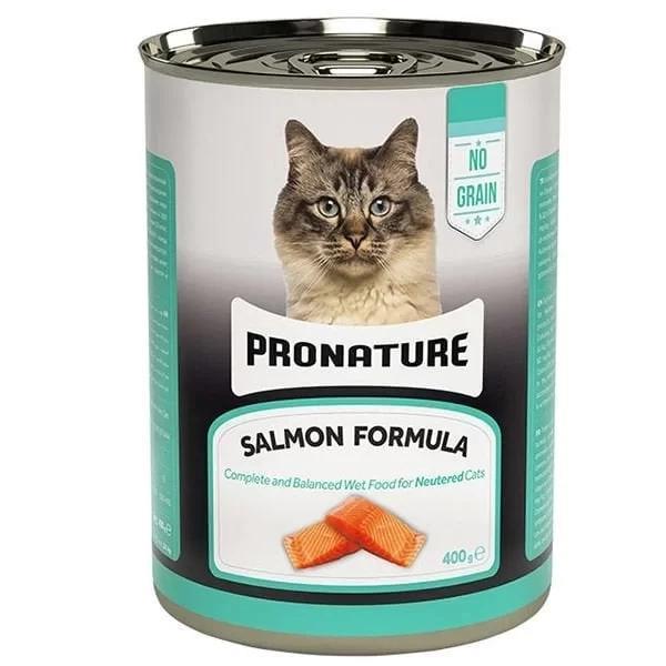Pronature Tahılsız Somonlu Kısırlaştırılmış Konserve Kedi Maması 400 Gr - Image 1