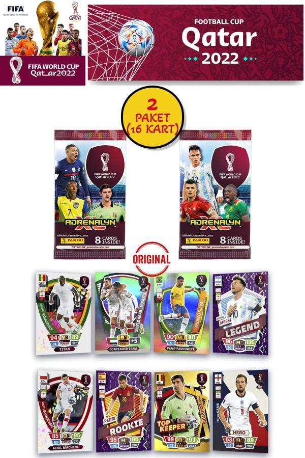 Dünya Kupası Panini FIFA 2022 Adrenalyn XL Qatar World Cup Trading Kartı (2 Paket 16 Kart) - Image 1