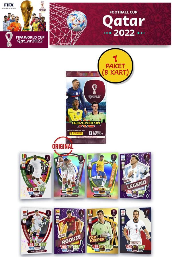 Dünya Kupası Panini FIFA 2022 Adrenalyn XL Qatar World Cup Trading Kartı (1 Paket 8 Kart) - Image 1