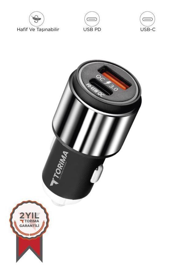 Torima C16 Silver Tüm Araçlara Uyumlu Araba Seyehat Çakmaklık Şarj Cihazı Çift Usb Araç Içi Şarz Soketi - Image 1