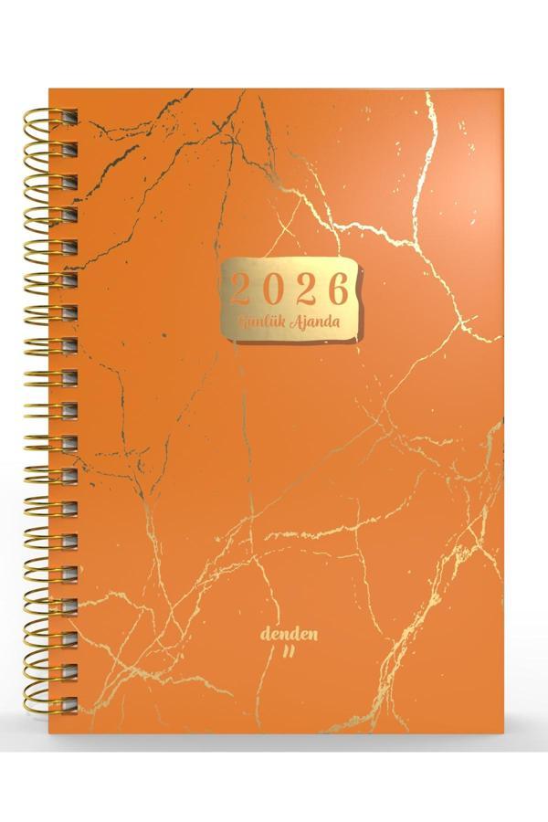 Spiralli 2026 Ajanda Mermer Turuncu - Image 1