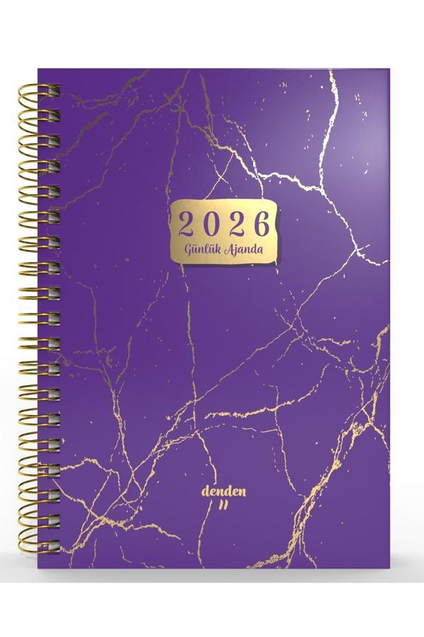 Spiralli 2026 Ajanda Mermer Mor - Image 1