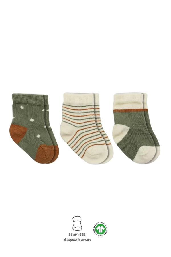 3'lü Penye Kız Soket Çorap Bs10112 Nil - Image 1