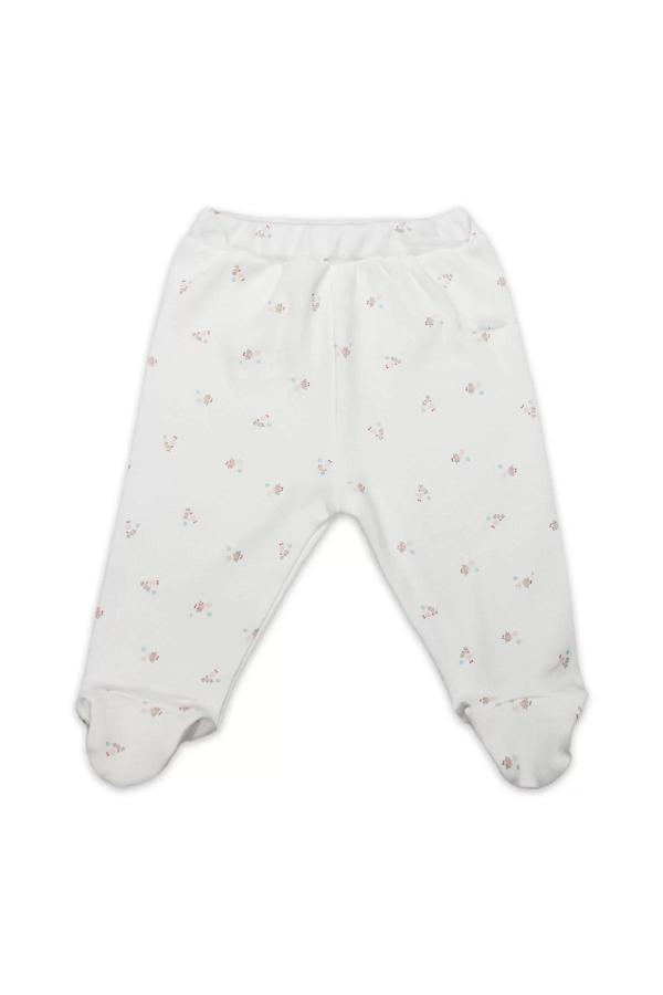 Baby Grow İn Love Patikli Tek Alt 16103 Pembe Ekru - Image 1