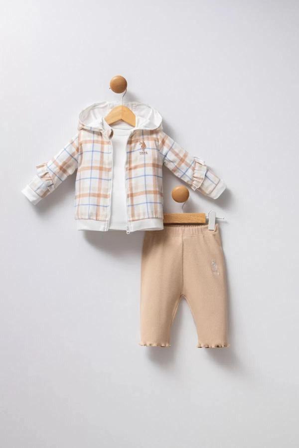 U.s Polo Bebek 3'lü Takım Usb2382 Beyaz - Image 1