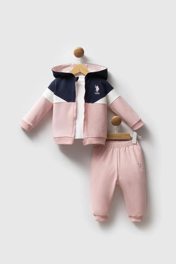U.s. Polo Assn 3'lü Takım Usb2758 Açık Pembe - Image 1