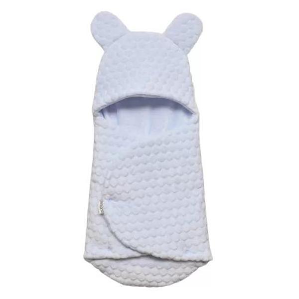 Kabartmalı Velboa Kundak  Mavi - Image 1