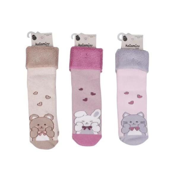 Katamino Yarlin Kız Havlu Soket Çorap 250235 Asorti - Image 1