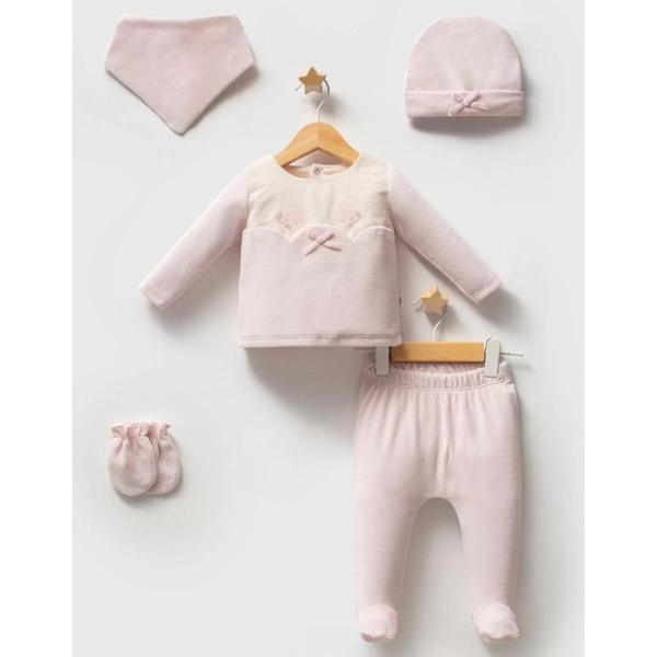 Baby Etamine 5'li Hastane Çıkışı 5684 Pembe - Image 1