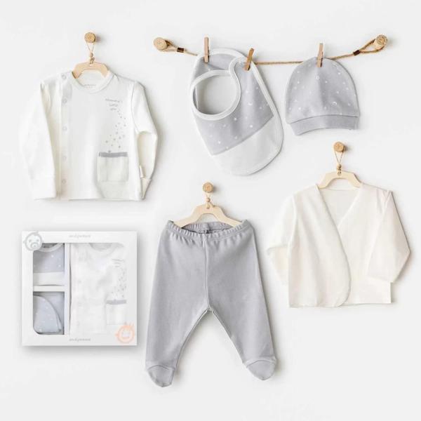 Andywawa Ac25700 Mommy's Little Star 5'li Hastane Çıkışı Ekru - Image 1