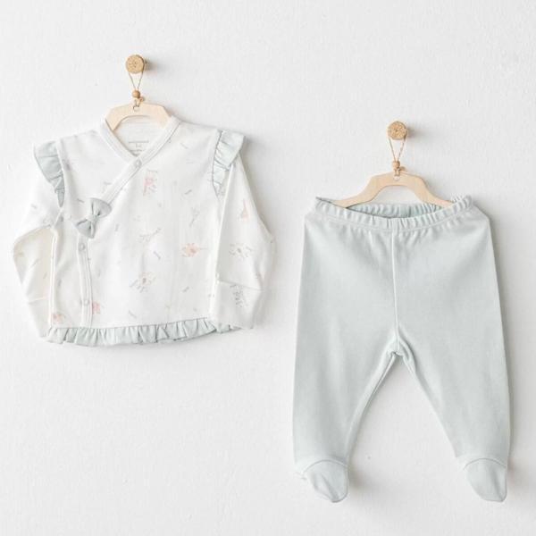 Andywawa Ac25508 Sıde Snap Set Love Family 2'li Zıbın Set Mint - Image 1