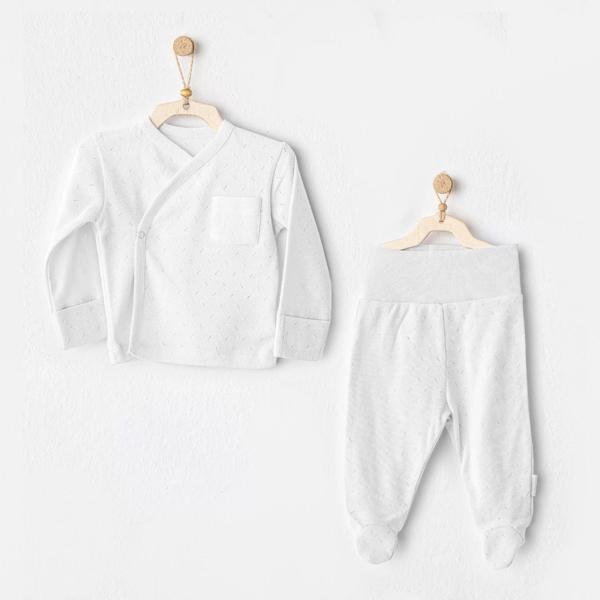 Andywawa Ac25557 Side Snap Set 2'li Zıbın Takım White - Image 1