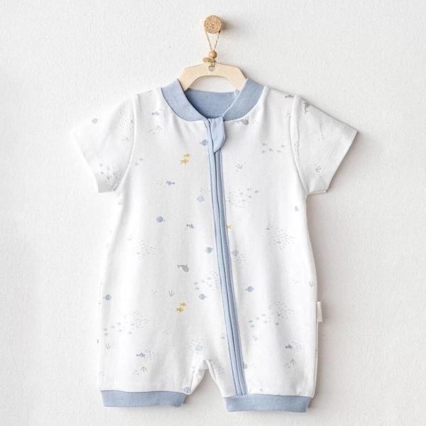 Andywawa Ac25605 Ocean İs My Happy Place Bebek Tulum White - Image 1