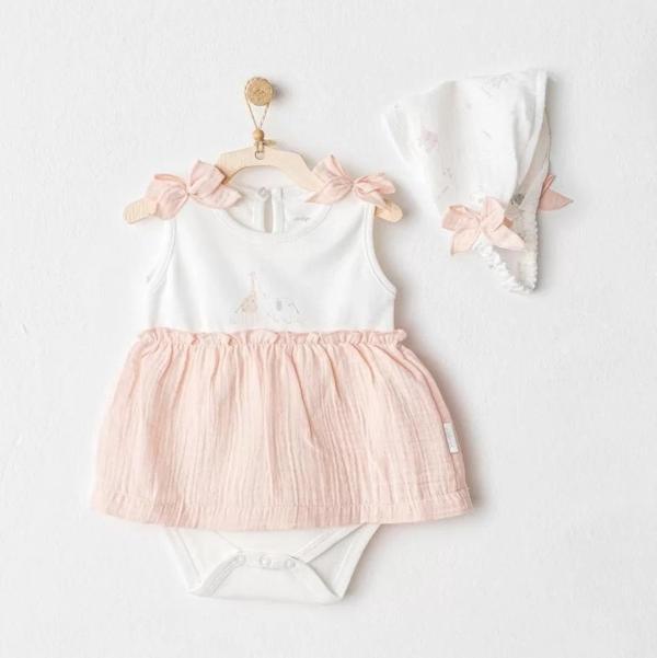 Love Family Bebek Elbise Takım Salmon - Image 1