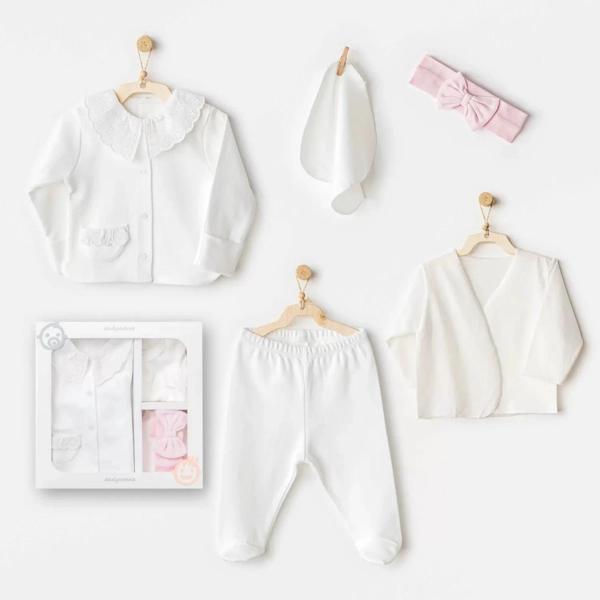 Cuddly Bunny Bear 5'li Hastane Çıkışı Ecru Pink - Image 1