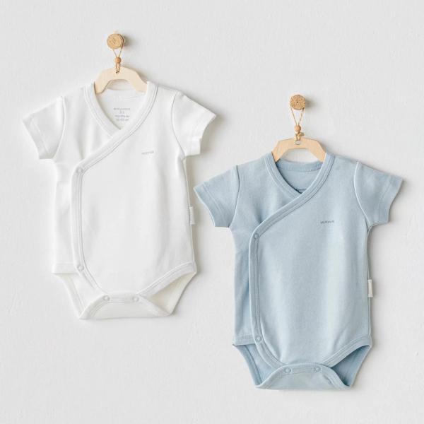 Ac25643 Cuddly Bunny Bear 2'li Zıbın Body Ekru Mavi - Image 1