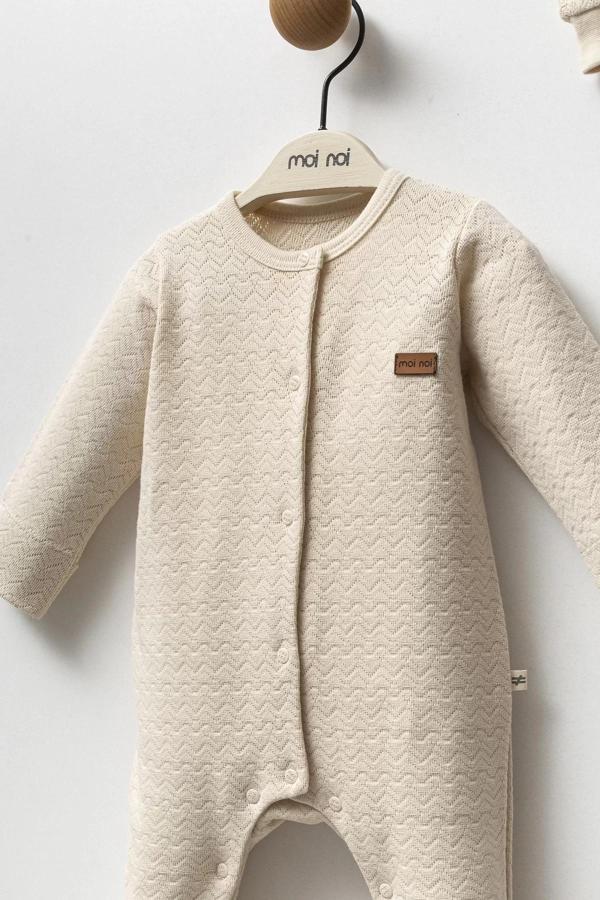 Moi Noi Şapkalı Tulum Mnb1249 Bej - Image 1