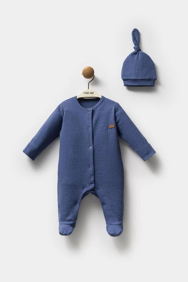Moi Noi Şapkalı Tulum Mnb1251 Navy Blue - Image 1