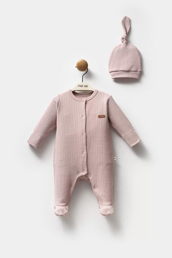 Moi Noi Şapkalı Tulum Mnb1236 Mürdüm - Image 1