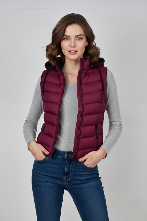 Kadın Kapüşonlu Spor Yelek 5000 BGL-ST04894 - Image 1