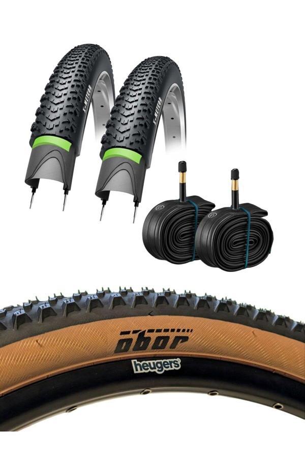 Obor 27.5 x 2.10 Amber Yanak Zırhlı Dış ve İç Lastik Seti - 3mm Zırhlı ( 2 Adet dış lastik 2 Ad - Image 1