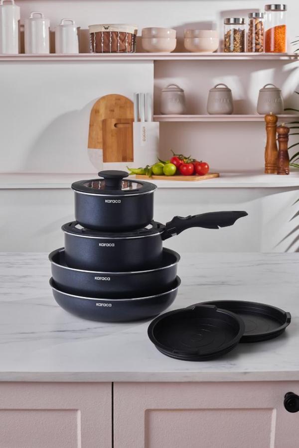 Biodiamond Smart Clip İndüksiyon Tabanlı 9 Parça Tencere Seti - Image 1